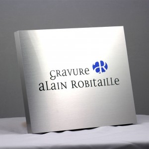 award plaque - bloc metal printed