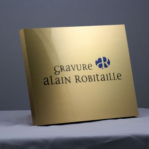 award plaque - bloc metal printed