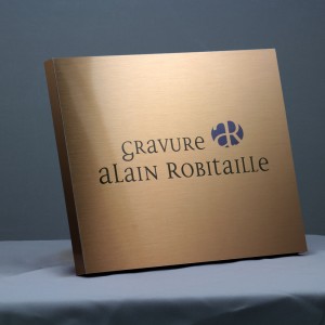 award plaque - bloc metal printed