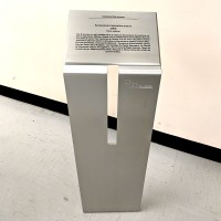commemorative plaque aluminum pedestral